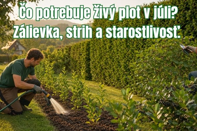 starostlivosť o živé ploty v júli
