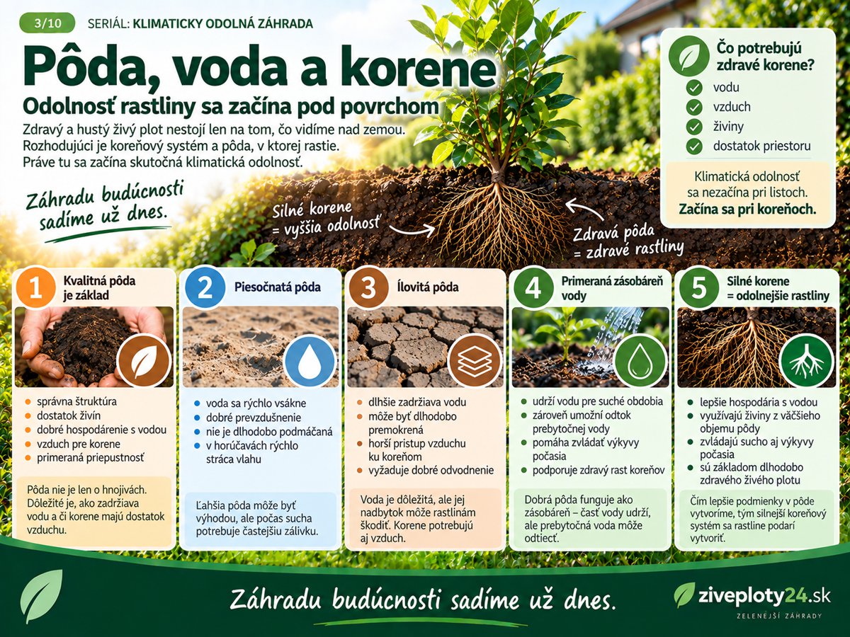 Pôda, voda a koreňový systém živého plota