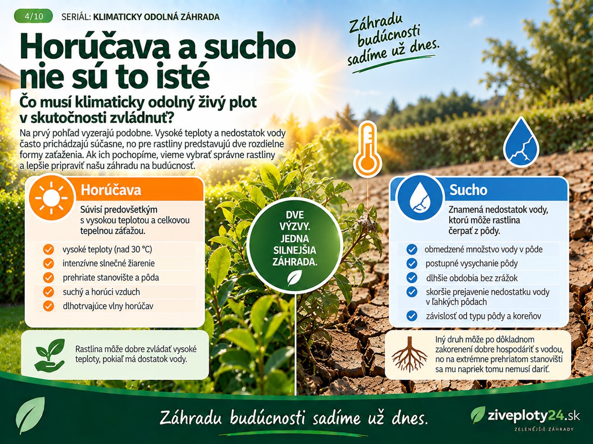Rozdiel medzi horúčavou a suchom v záhrade