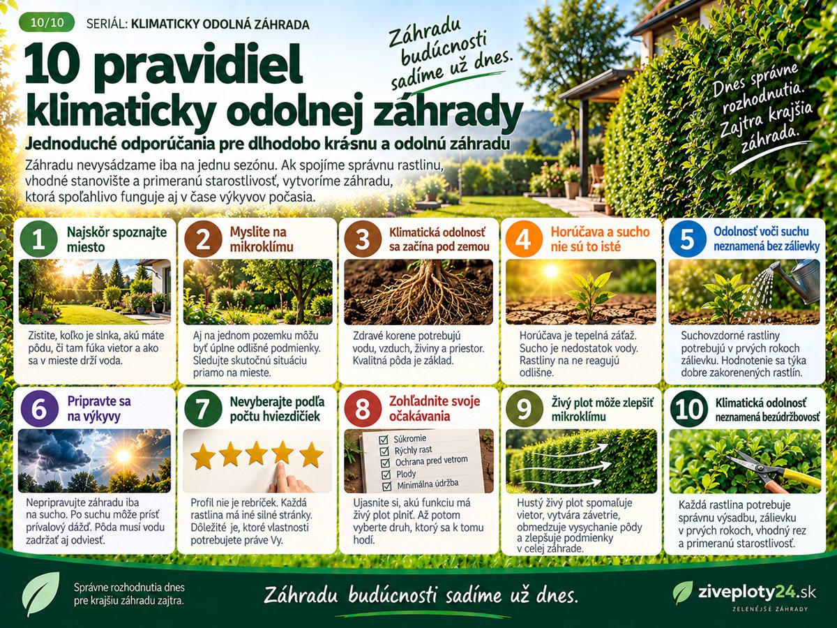 10 pravidiel klimaticky odolnej záhrady